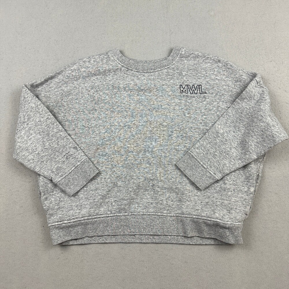Madewell Sweatshirt Women Small Gray Leisure Club Crew Neck Pullover Oversized *
